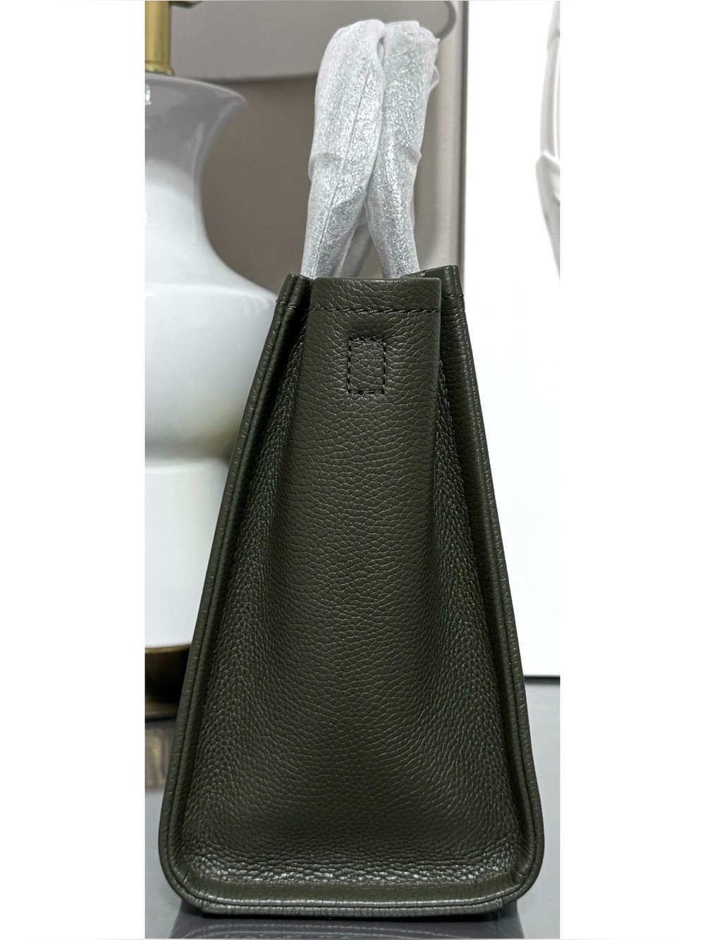 MARC JACOBS Medium Leather Tote Bag, FOREST GREEN - Picture 5 of 14